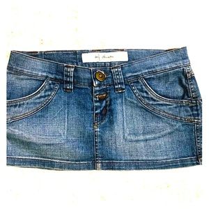 Zara blue jean mini skirt